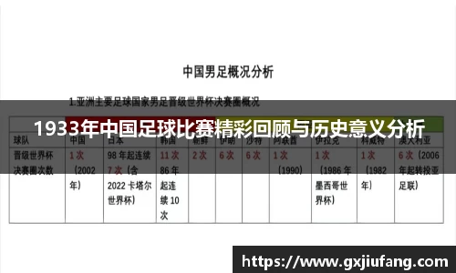 1933年中国足球比赛精彩回顾与历史意义分析
